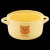 Linpan Cream Bear Ceramic Noodle Bowl Set