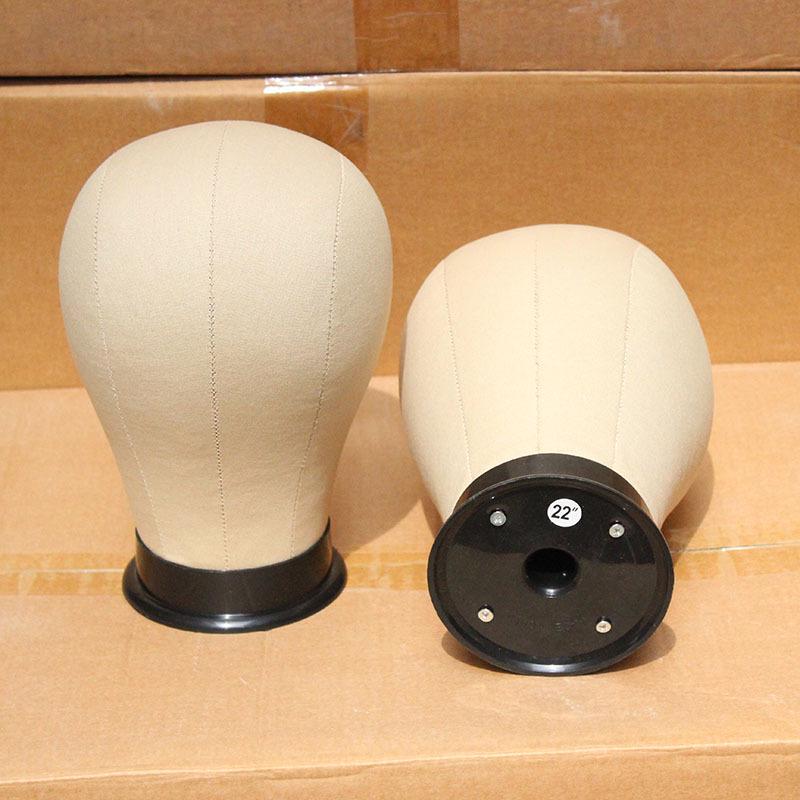 Cork Canvas Mannequin Head Stand for Wig Styling and Display