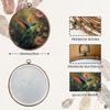 DEQSX Vintage Floral Hummingbird Round Wall Art, Rustic Nature Cottagecore Flower Botanical Bird Wall Decor Canvas Prints Posters for Home Bedroom