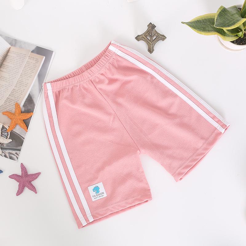 Unisex Sommer-Sportshorts für Kinder mit Seitenstreifen, Leichte Freizeit-Bermudas für Kleinkinder und kleine Kinder