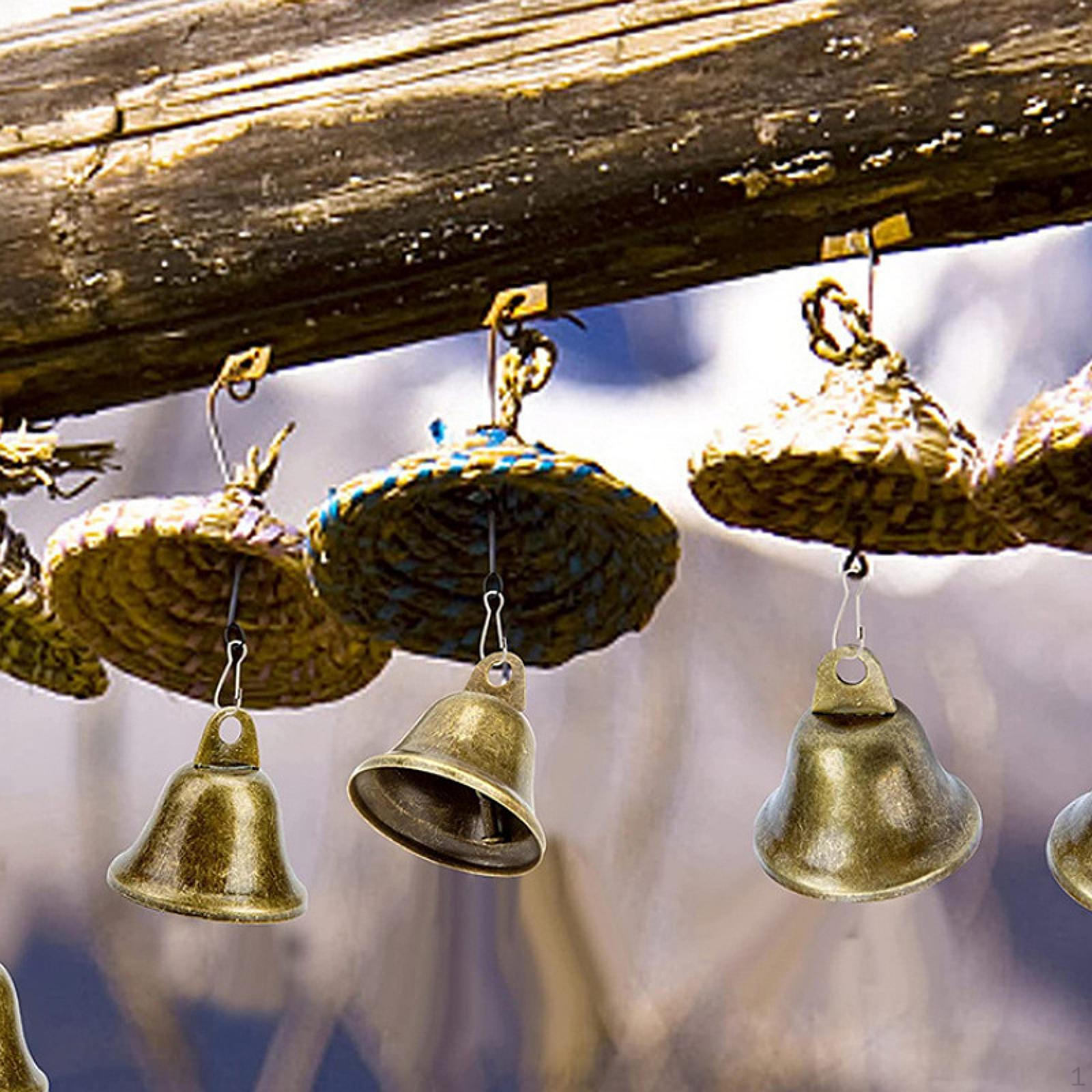 

Bronze Small Bells Hanging Craft Bell DIY Pendant Retro Design for Festival Sewing Decoration 20pcs
