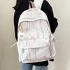 Tie-dye niche schoolbag, ink backpack, simple college student backpack, high school student large capacity