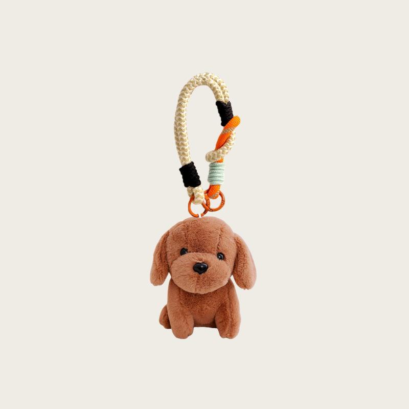 Pendant Animal Puppy Plush Toy Schnauzer Dog Doll Ragdoll Cute Car Keychain Pendant