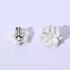 Sweet Golden Floral Pearl Ear Clips For Women No Piercing Needed Elegant Evening Party Fashion Jewelry Accessories