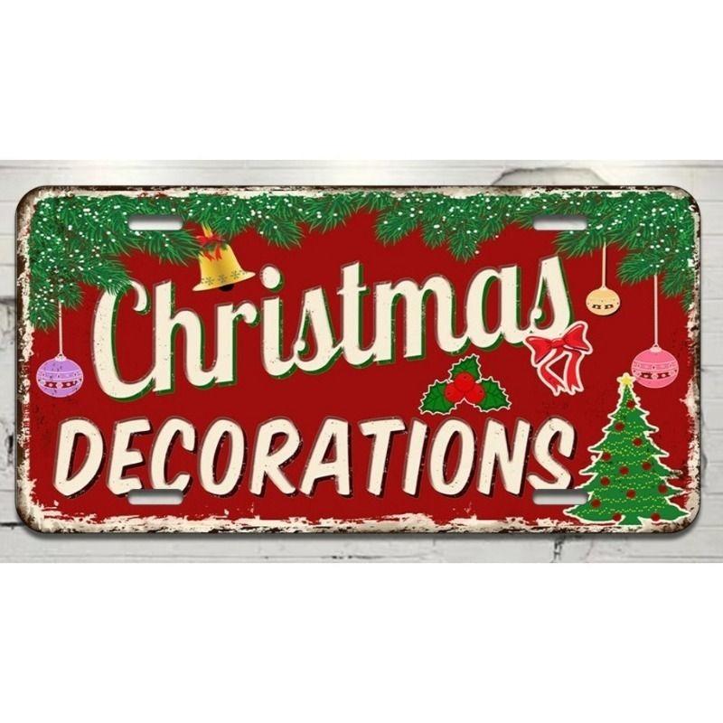 Motorcycle Souvenir License Plate, Metal Auto Wall Decor 15x30cm