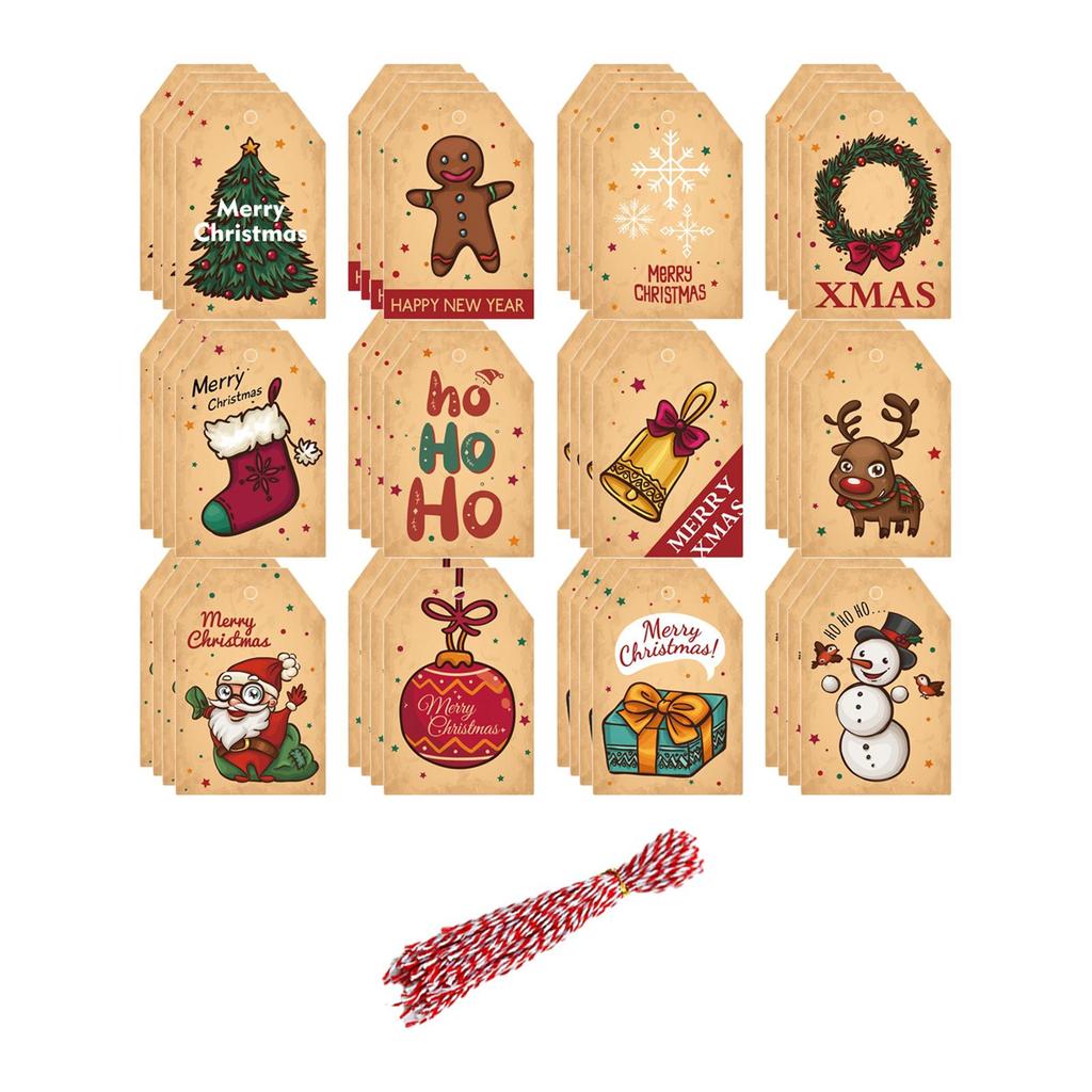 Christmas Tags Christmas Decoration Tags Creative Bags with String Attached