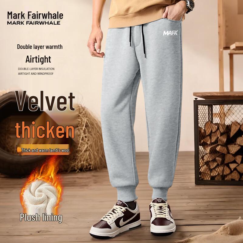 

MARK FAIRWHALE Men s Fleece-Lined Thermal Jogger Sweatpants XL