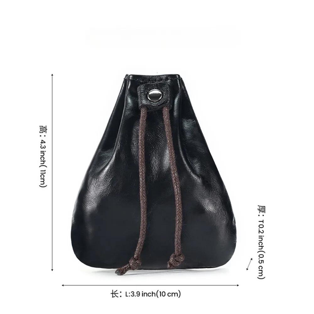 Genuine Leather Men's Coin Purse Change Pouch Card Holder for Male Casual Mini Storage Bag Unisex Wallets Mini Purse