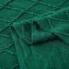 Green Knit Throw Blanket for Couch Outdoor Indoor Textured Boho Blanket Farmhouse Throw for Living Room Lightweight Decorative