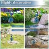 Metal Bird Sculptures for Outdoor Garden Decor Wide-Eyed Bird Standing Yard Statue Garden Art Lawn Ornaments for Patio Porch