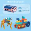 DIY Electric Science Building Blocks Toy Mechanical Gear Children's Smart Manual Assembly Brick Educational Toys for Boys Girls