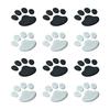 Auto 3D Aufkleber 3D Silber Schwarz Hund und Katze Pfoten