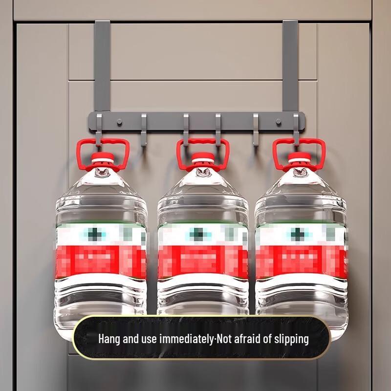 Space Aluminum Over-the-Door Hook Rack