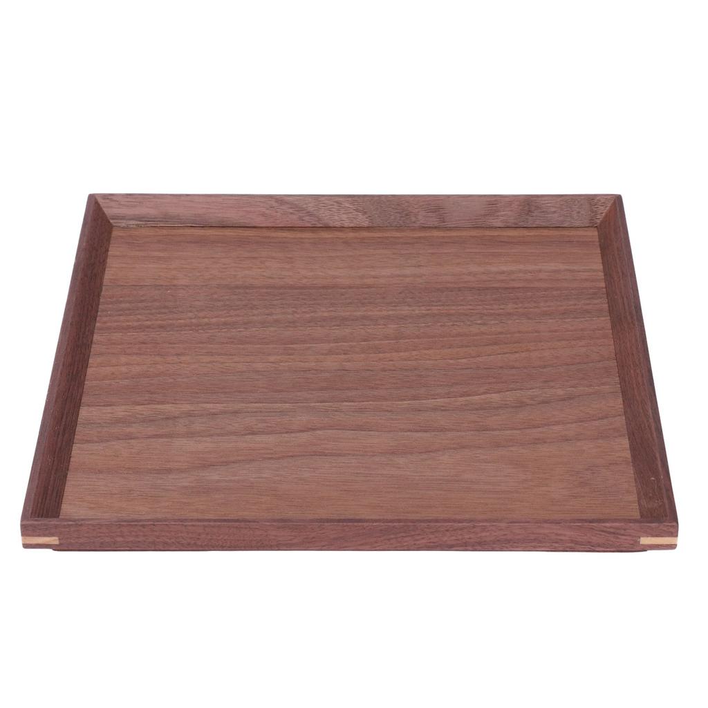 Drewniana Taca Kwadratowa Czarny Orzech Retro Chińska Dekoracyjna Taca Serwingowa na Naczynia