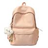 Schoolbag new solid color backpack, Korean version ins junior high school college student schoolbag leisure travel large capacity backpack