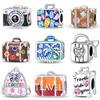100% Copper Colorful Suitcase Bag Travel Charms Beads Fit Original Pandach Bracelets Fine Diy Anniversary Jewelry
