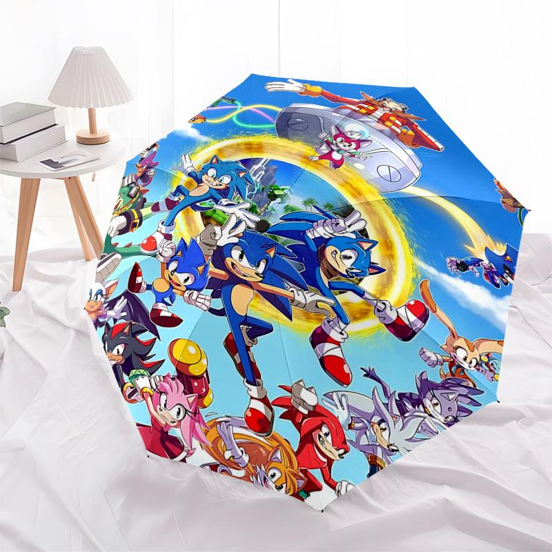 

1pc Christmas Eevee Santa Claus Umbrella, Auto Open Close, Portable Folding Design, 8-Bone Iron Frame, Outdoor Umbrella, Festive Gift for Fans, Travel