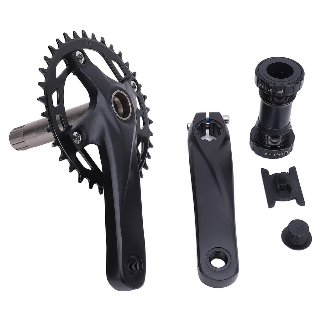 Children Hollow Integrated Crankset Aluminum Alloy BCD104mm 36T Children Crankset for BB68 Threaded