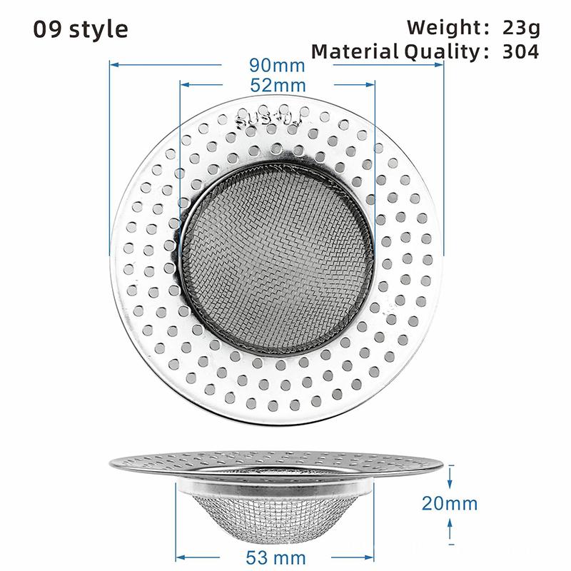 1PCS Filter kuchynského drezu Sieťka z nehrdzavejúcej ocele Sitko na drez Filter Sitko na drez do kúpeľne Odtokový otvor Sitko na filter Sitko na odpad