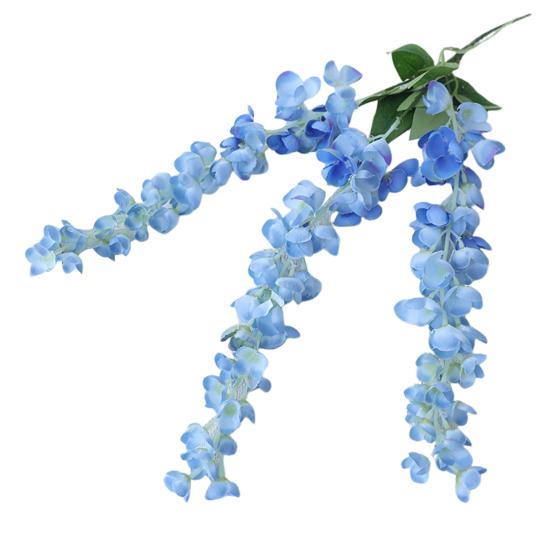 

Искусственные подвесные цветы, реалистичные поддельные цветы, лозы, устойчивые к погодным условиям, искусственные цветы для подвесной корзины, арки, внутреннего и наружного украшения синий