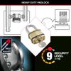 Master Lock Heavy Duty Laminated Steel Padlock with Brass Finish, Key