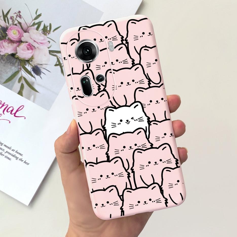 For Oppo Reno 11 5G Case CPH2599 Cute Fashion Painted Cover Soft Silicone Phone Case For Oppo Reno11 Pro Reno 11F Reno11 F Shell