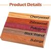 A25F-Pen Turning Supply Kit For DIY Crafts Includes 5 Pieces Exotic-Wood Pen Blanks, 5 X 3/4 X 3/4 Inches