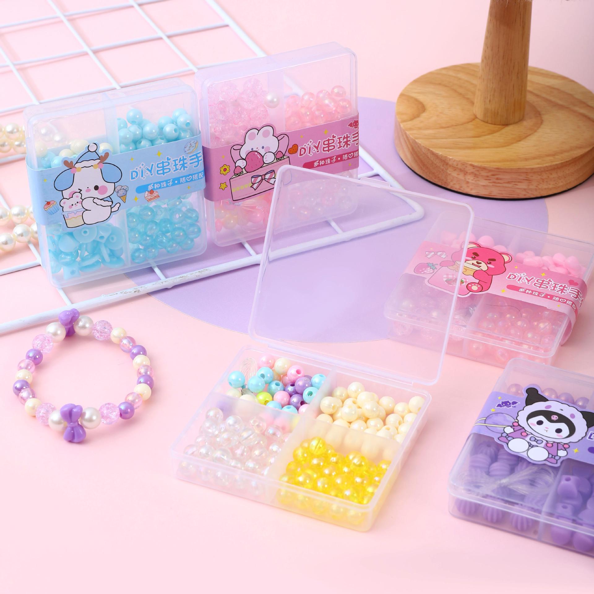 Children s Acrylic Beaded Bracelet & Necklace DIY Educational Toy Set