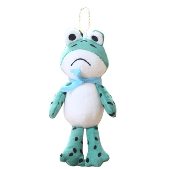 

Плюшевый кулон в виде лягушки, милая длинная нога, зеленая лягушка, плюшевые декоративные мягкие игрушки, кукла, брелок для ключей, рюкзак, подвески, подарок для пары Frog