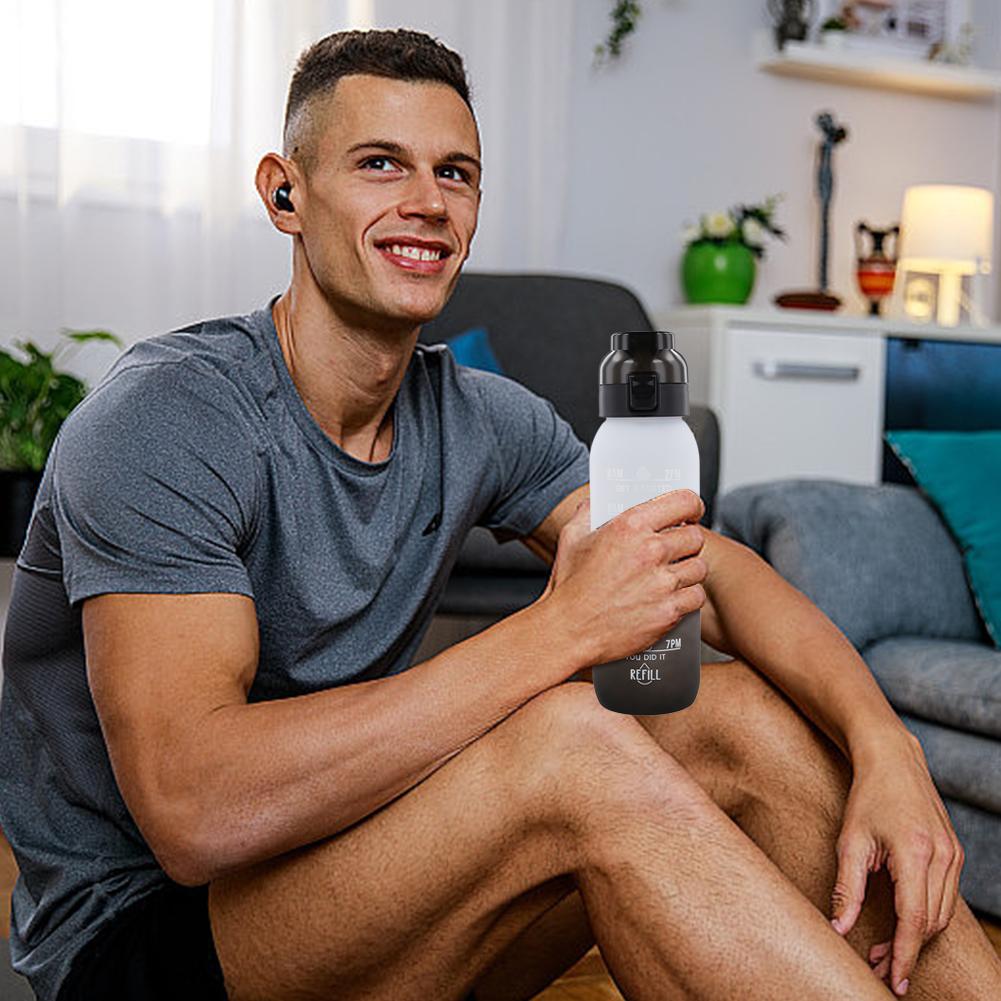 1000ML Fragrance Smelling Water Bottle Portable Air WaterUp Bottle Scent Straw Water Cup with 1/7 Flavor Pod for Outdoor Sports