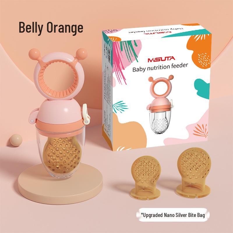 MISUTA Silicone Baby Teether Fruit & Veggie Feeder Stick