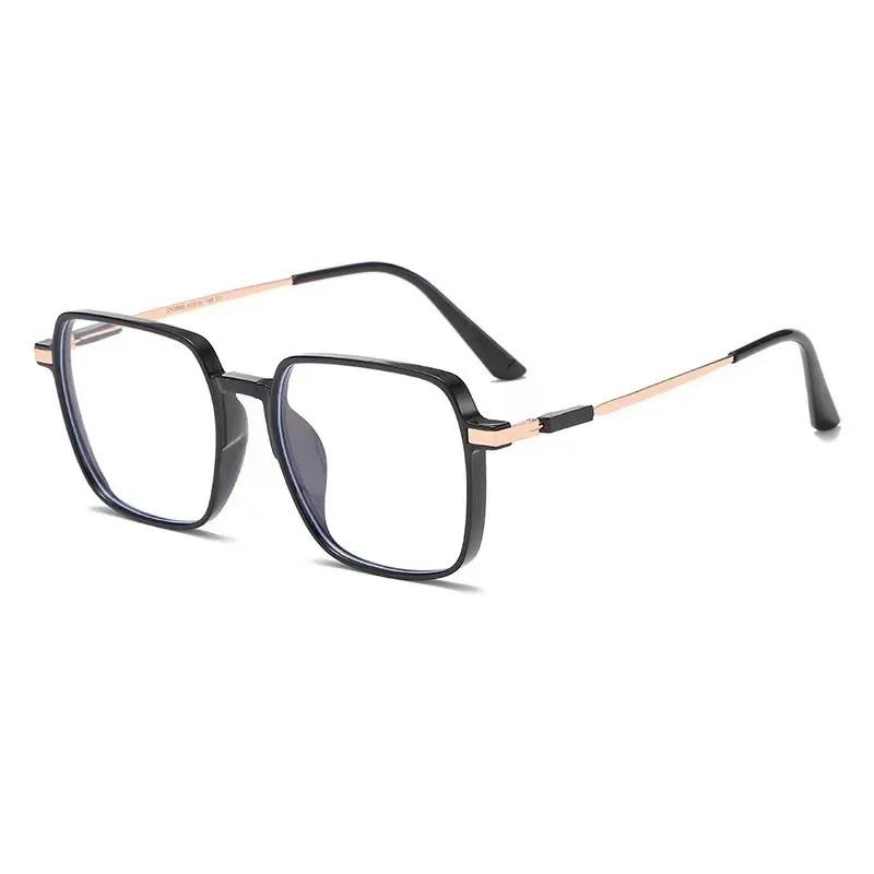 Big Frame Computer Men and Women Eyewear Square Blue Light Blocking Glasses Black Oversized Optical Eyeglasses Vision Spectacles