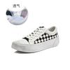 Leather checkerboard little white shoes women's 2025 spring new women's single shoes versatile canvas shoes casual flat women's shoes