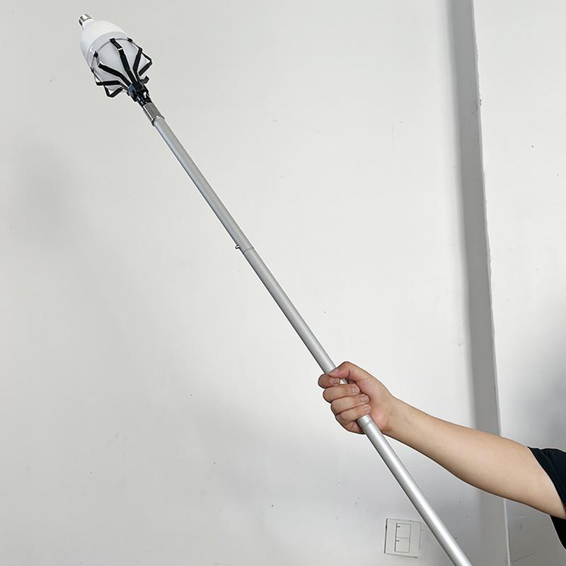 Aerial Bulb Changer Telescopic Handle Simple Twisting Installation Tool for Office and Home Use
