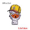 10Pcs/Lot Punk Animal Patch Embroidered Patches For Clothing Embroidery Patch Iron On Patches On Clothes DIY Hook Loop Stickers