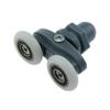 Gray Nylon Swivel Double Wheel Shower Door Roller