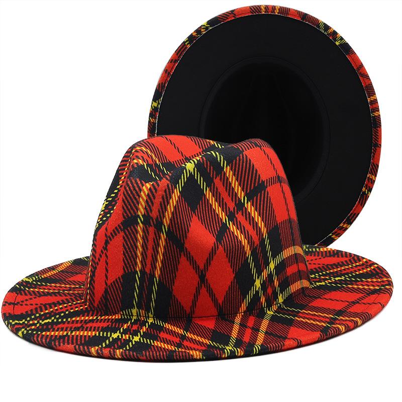 New Colorful Leopard Print Jazz Hat Autumn and Winter Warm Felt Hat European and American Fashion Cool Street Trend Hat