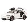 Tesla Model X 1:Metalowy model samochodu pull-back w skali 1:24 - Biały (Premium stopowa replika SUV-a)