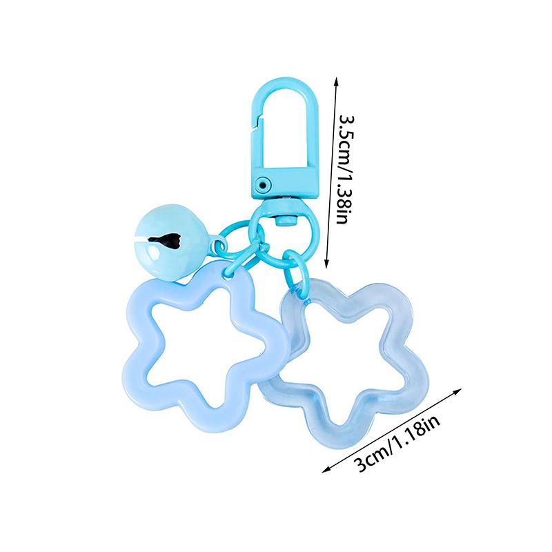 1 buc stele cu cinci colțuri clopot pandantiv breloc culoare bomboane geantă breloc bijuterii pentru femei fată mașina agățat breloc suport