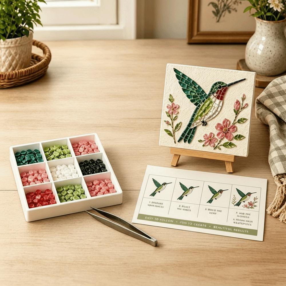 Mosaic Craft Supply Mosaic Kit DIY Beginner Friendly Glass Mosaic Kit Ocean Animals Theme