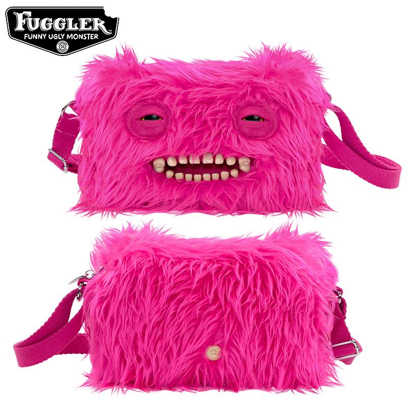 Fugglers Plushies Crossbody Bag Fuggler Mr Buttons Screech Black Monster Stuffed Plush Shoulder Bag Birthday Doll Gifts