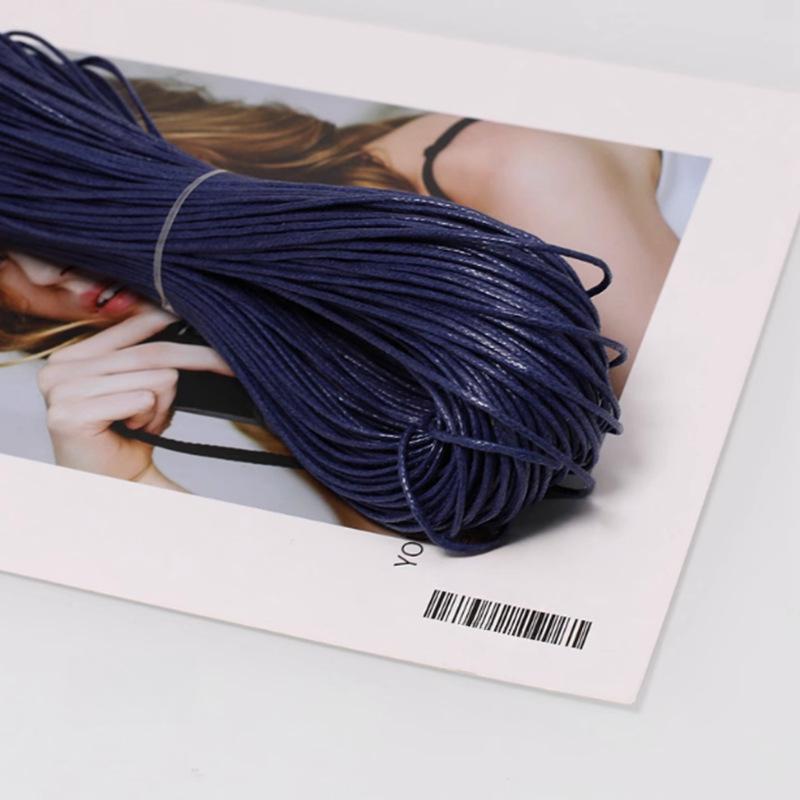 About 45m Wax Thread Cotton Cord Waxed Cotton Braided Rope for Braided Macrame Sewing Tools DIY Handmade Braided Rope Crafts