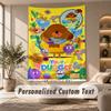 Hey Duggee Tapestry, Personalized Custom Text, Wall Hanging Tapestry For Living Room Home Wall Decor
