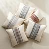 Farmhouse Cushion Cases with Stripe Pattern Soft Woven Pillowcase Striped Throw Covers for Home Bedroom Living Room Sofa Decor