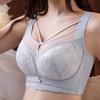 No Underwire Bra Women's Plus Size Full Cup Bra Gathered and Adjusted Lace Bra Breast Cinching Accessory Push Up Bra
