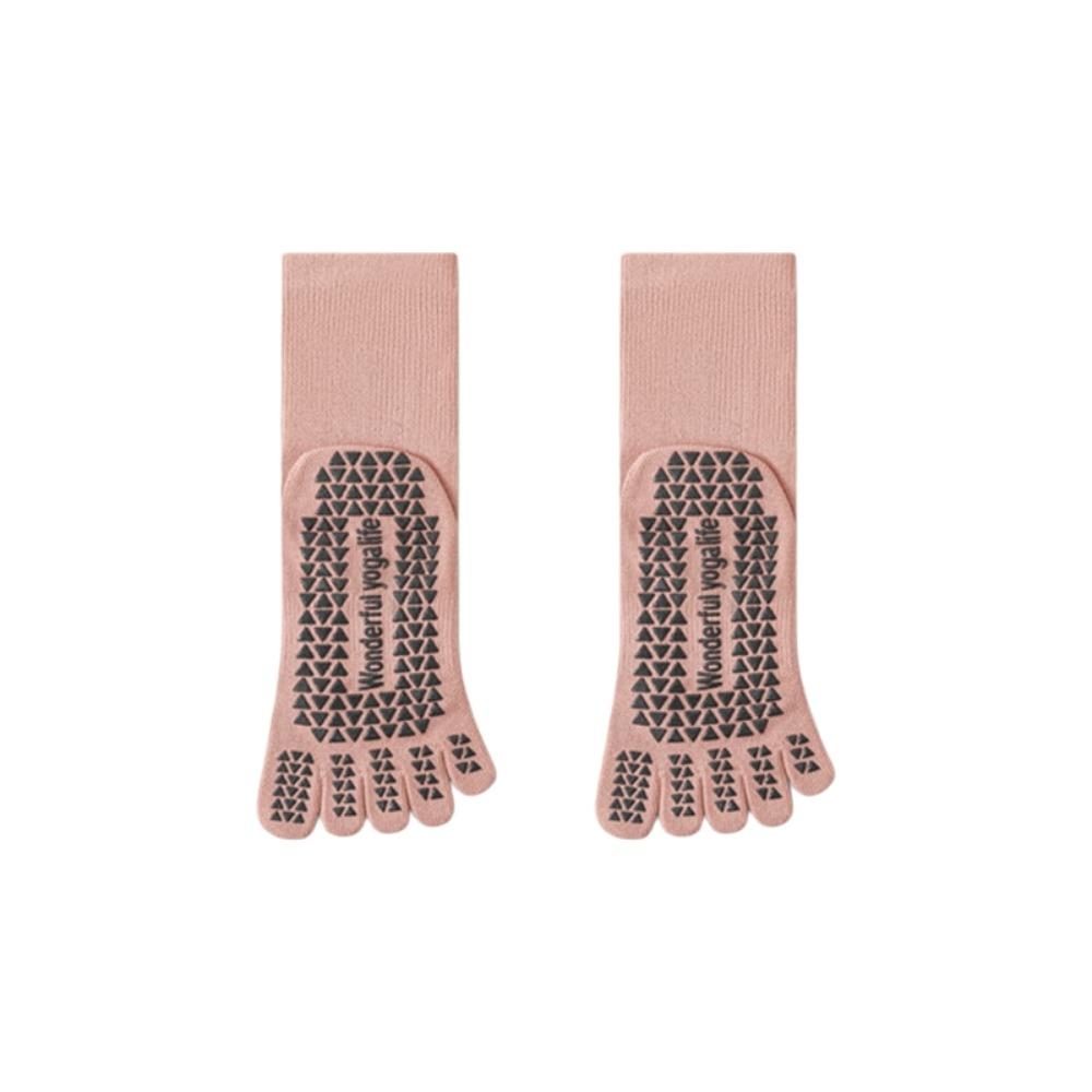 Separate Fingers Women Yoga Socks Five Fingers Sport Pilates Socks Sports Toe Socks Fitness розовый
