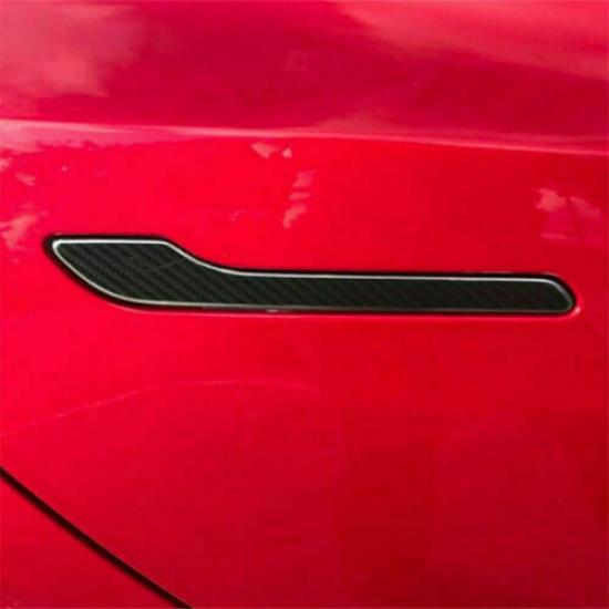 4Pcs/set Carbon Fiber Side Door Handle Cover Sticker Decal For Tesla Model 3 LB