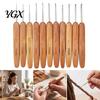 Crochet Hooks Set 6/11Pcs Bamboo Handle Hook Set, 0.5-3MM/3.5-6MM Knitting Needles, Handmade Ergonomic Wooden Hook, & Supplies Lightweight Tools
