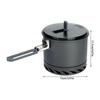Portable Compacts Backpacking Cookware Windproof Outdoor Cooking Pot with Folding Handle For Outdoor Cooking Efficiency
