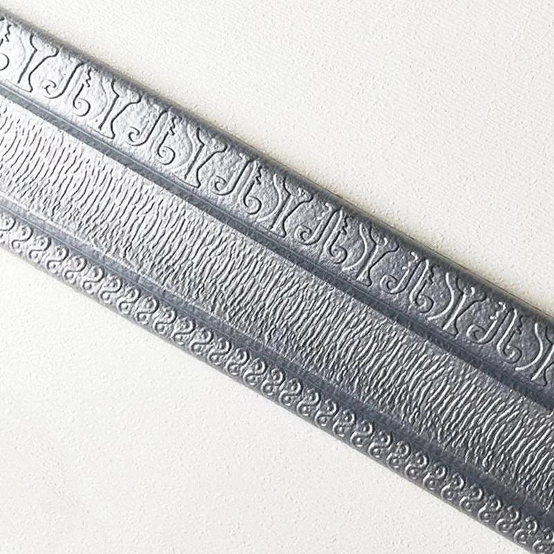 1pc 2.3mX7.8cm Wallpaper Decorative Line Skirting Line Decoration Self-adhesive Waterproof Living Room Wall Border Sticker